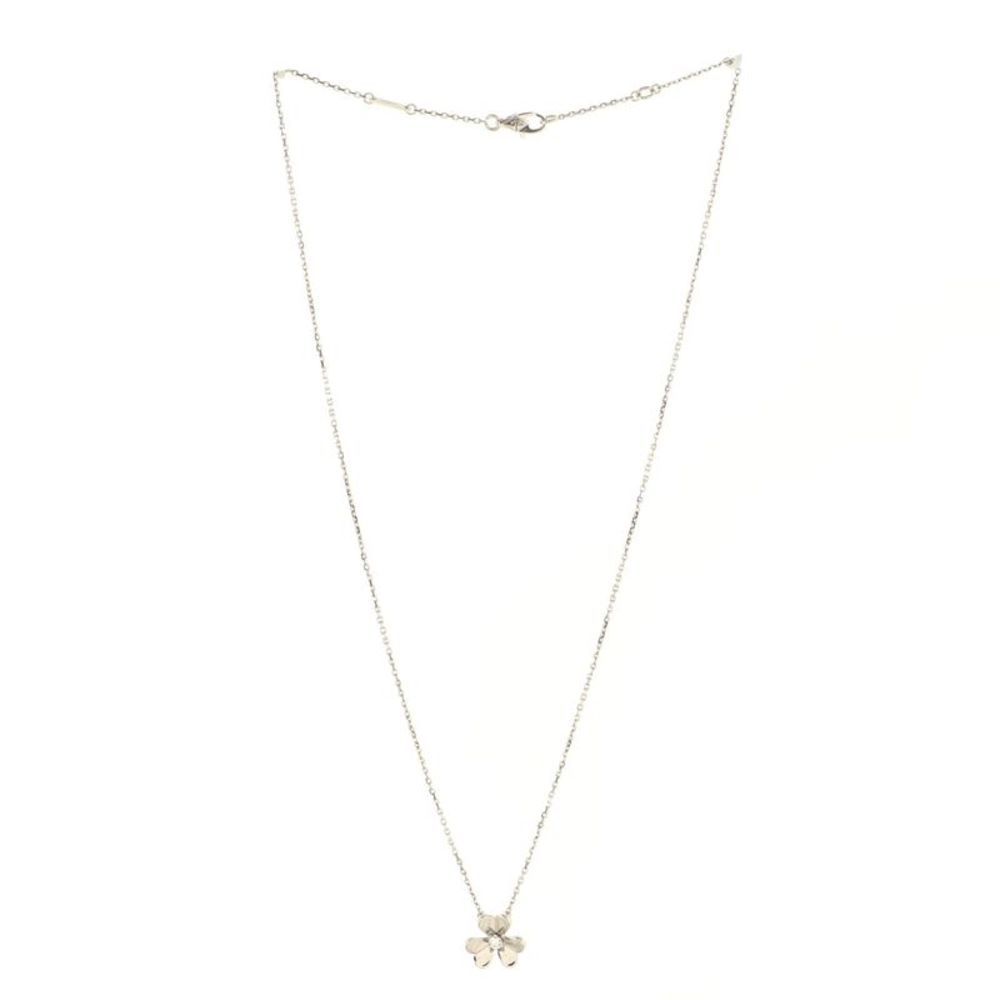 Van Cleef & Arpels Frivole Pendant Necklace 18K White Gold and Diamond Mini - - Picture 2 of 4